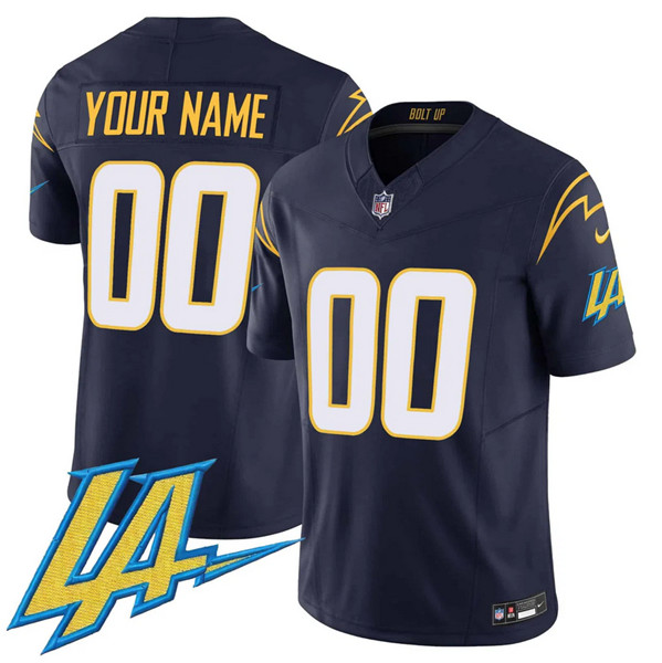 Men's Los Angeles Chargers Customized Navy 2024 F.U.S.E. V2 Limited Stitched Football Jersey Men's Los Angeles Chargers Customized Navy 2024 F.U.S.E. V2 Limited Stitched Football Jersey